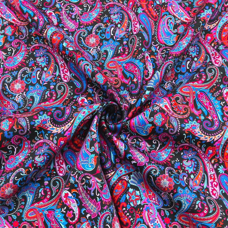 Baumwollsatin Paisley