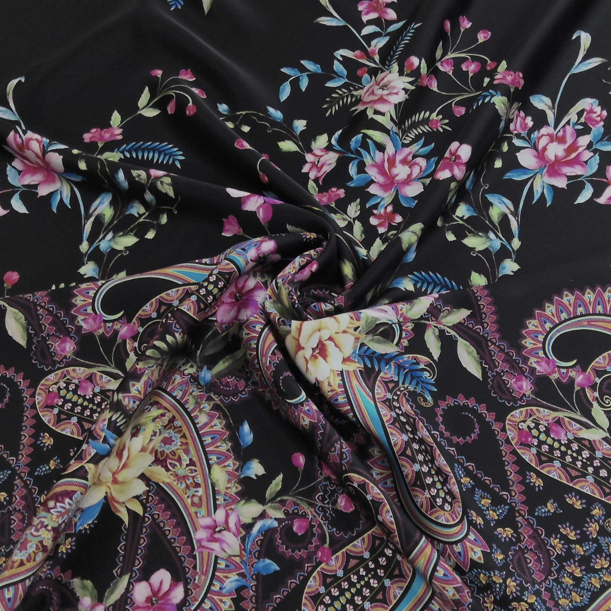 Seidensatin Paisley